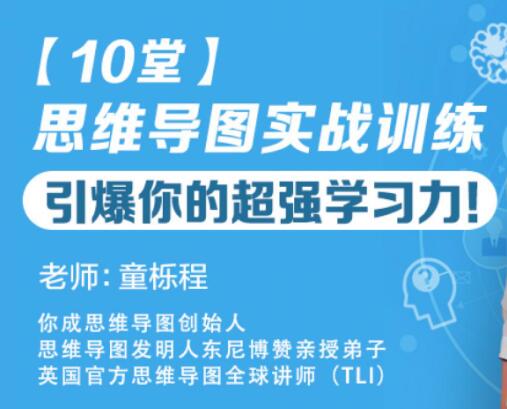 童櫟程《10堂思維導(dǎo)圖實(shí)戰(zhàn)訓(xùn)練》教程，引爆你的超強(qiáng)學(xué)習(xí)力！_百度云網(wǎng)盤(pán)教程資源插圖