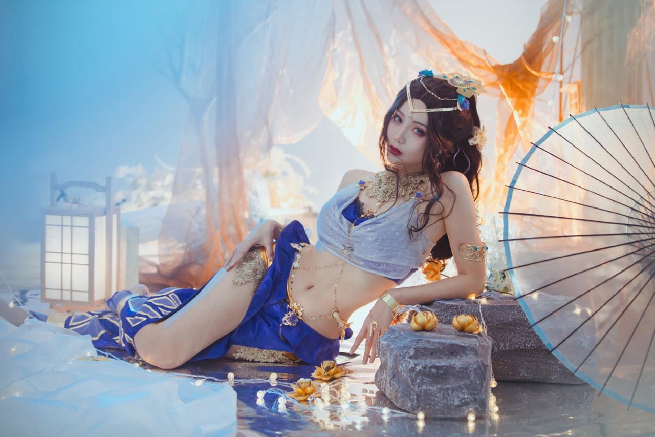 如月灰《永劫無(wú)間》迦南花無(wú)痕cosplay插圖