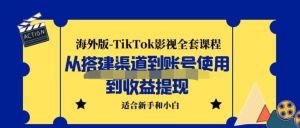 海外版-TikTok影視全套課程：從搭建渠道到賬號使用到收益提現(xiàn)教程百度網(wǎng)盤插圖