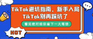 TikTok避坑指南，新手入局TikTok別再踩坑百度網(wǎng)盤(pán)插圖