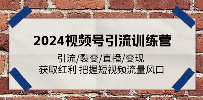 2024視頻號(hào)引流訓(xùn)練營：引流/裂變/直播/變現(xiàn) 獲取紅利 把握短視頻流量風(fēng)口插圖