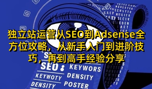 獨立站運營從SEO到Adsense全方位攻略，從新手入門到進階技巧，再到高手經(jīng)驗分享